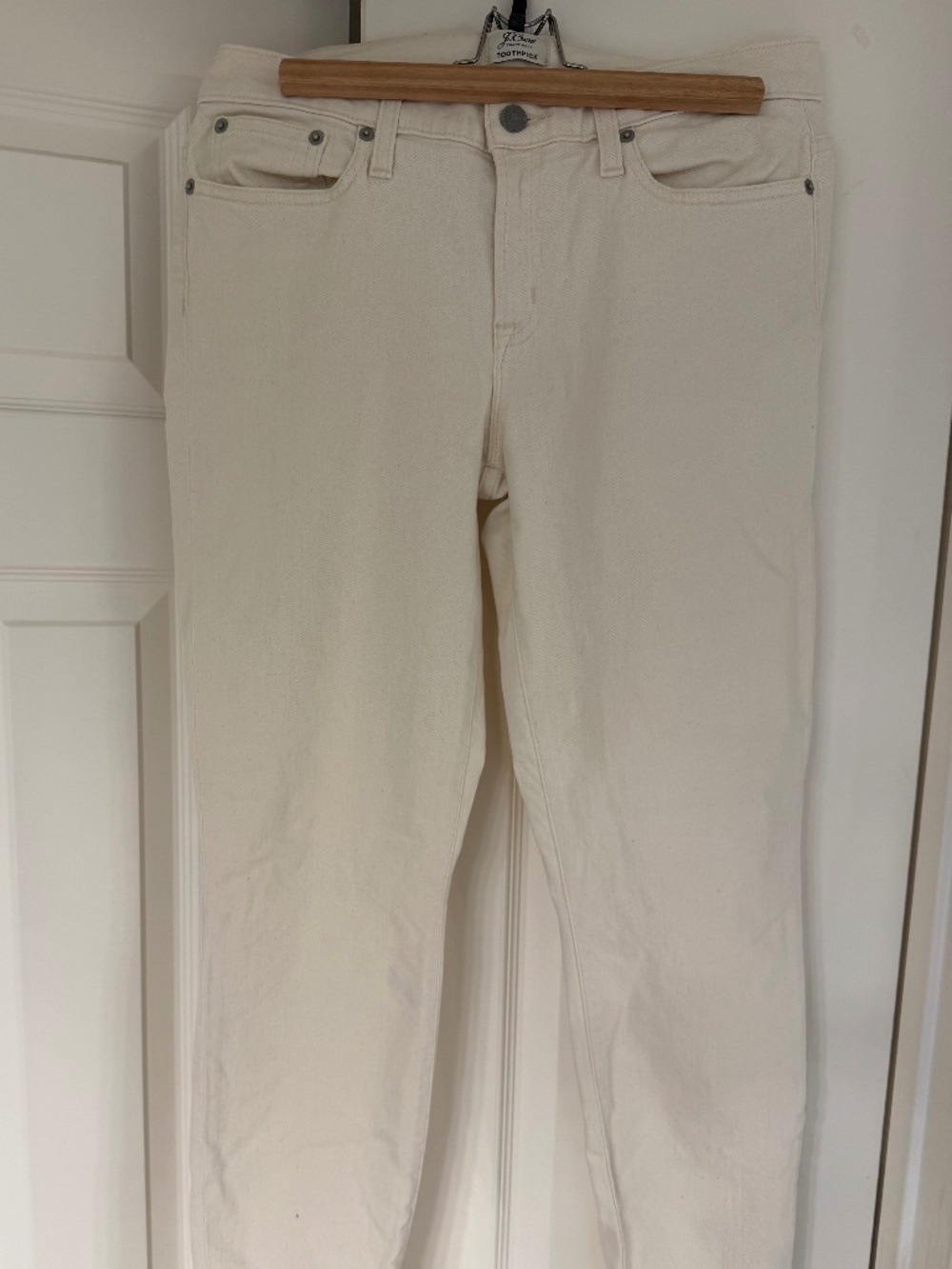 JCrew toothpick Jean spring 2017 size 30 ecru